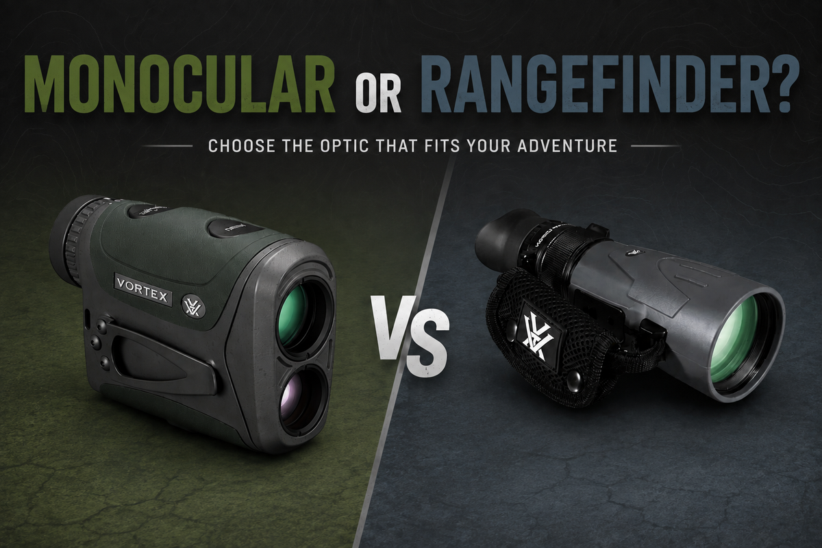 Monocular or rangefinder comparison graphic