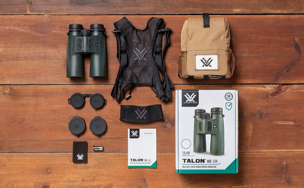 Vortex Talon HD 10K 12x50 Ballistic Rangefinding Binocular - what's in the box