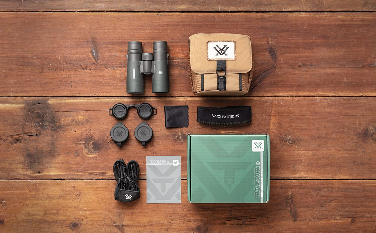 Vortex Razor HD 10x42 Binocular - what's in the box
