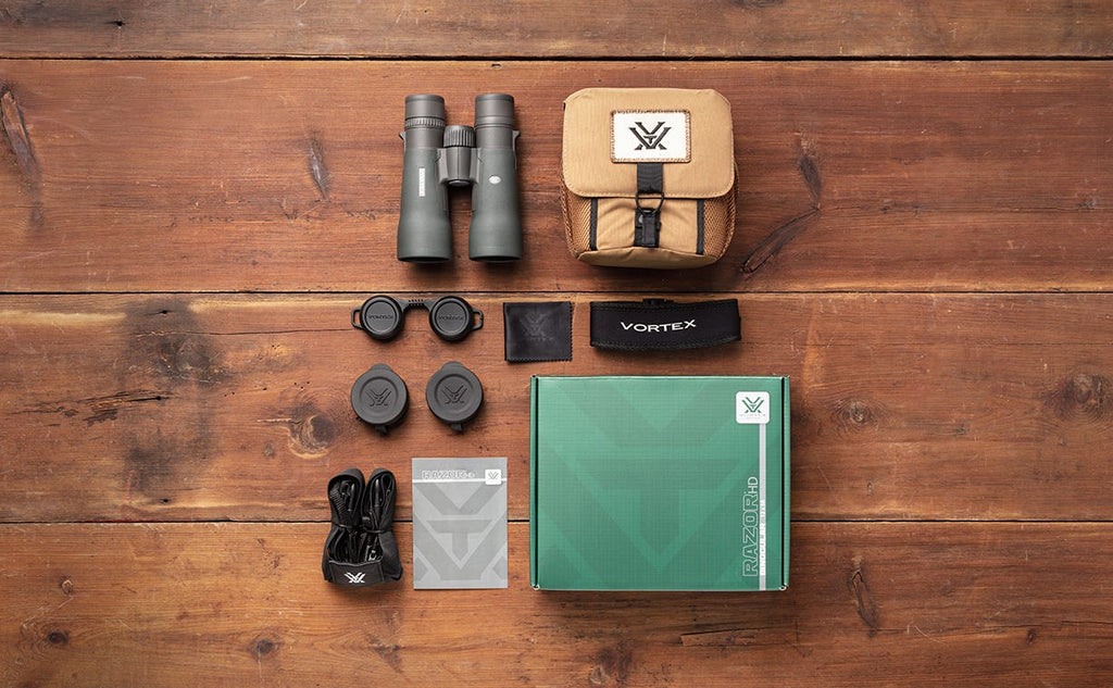 Vortex Razor HD 12x50 Binocular - what's in the box