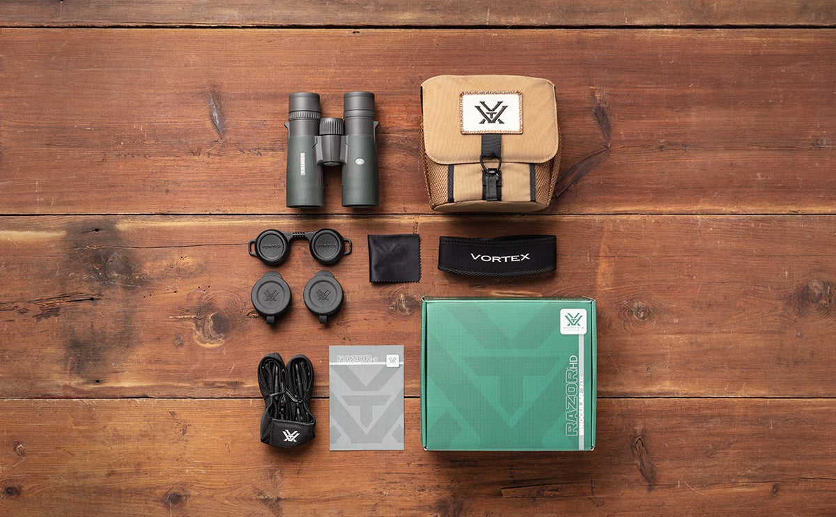 Vortex Razor HD 8x42 Binocular - what's in the box