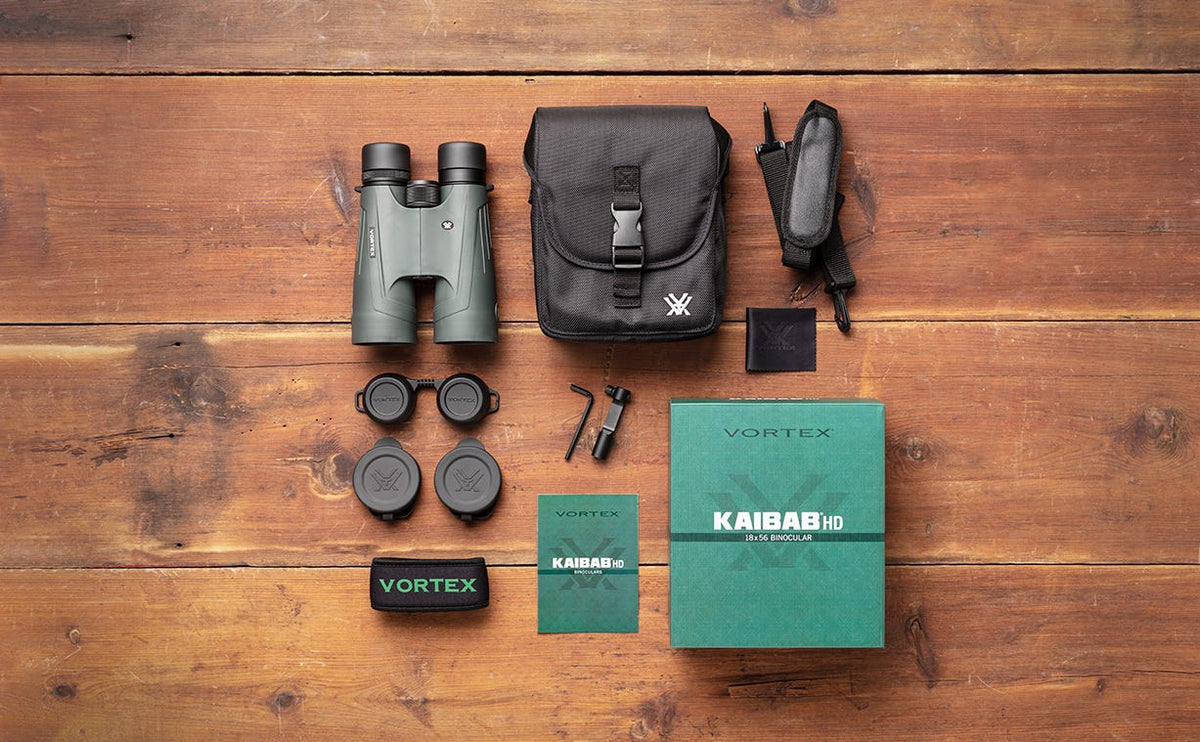 Vortex Kaibab HD 18x56 Binocular - what's in the box