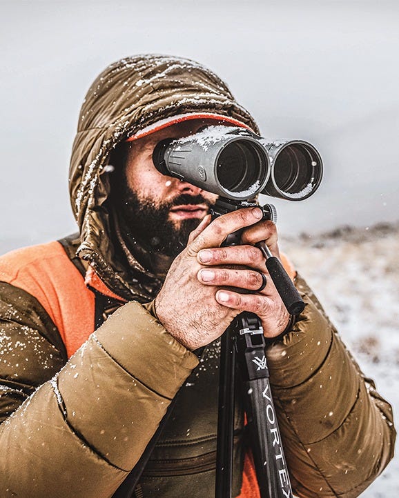 Vortex Kaibab HD 18x56 Binocular in use in the field