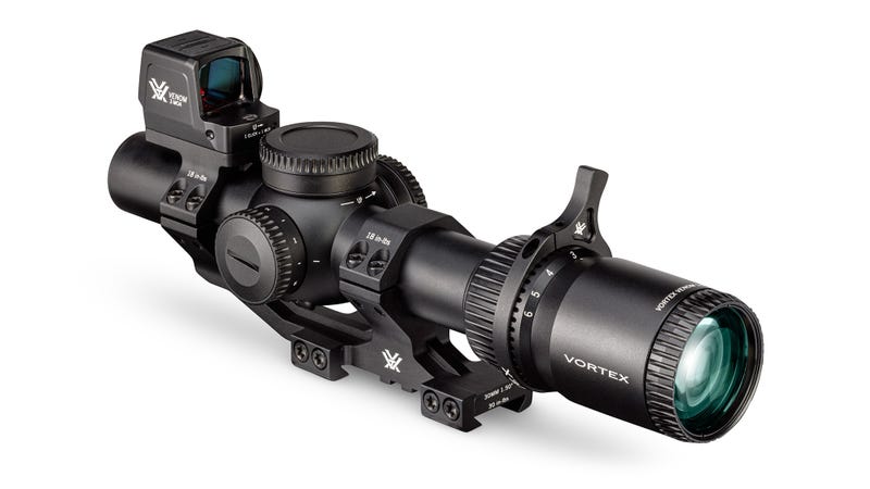 Vortex Venom 1-6x24 + Enclosed Red Dot Bundle - back-left angle