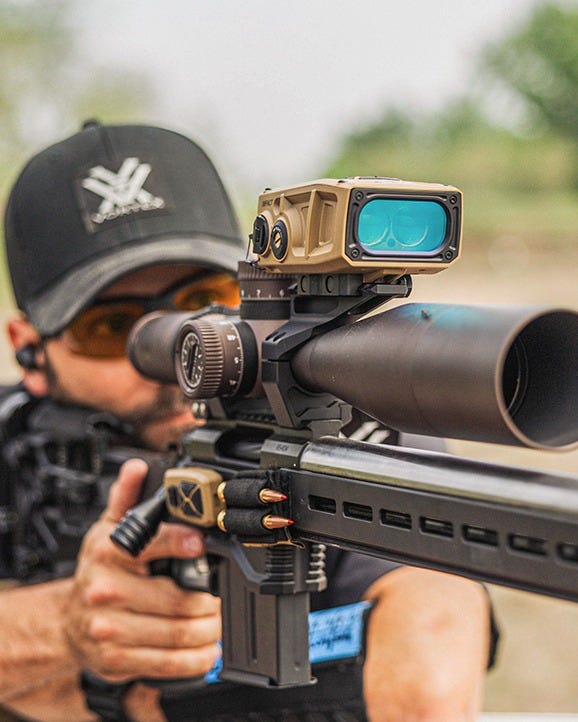 Vortex Impact 4000 Rangefinder in use on rifle