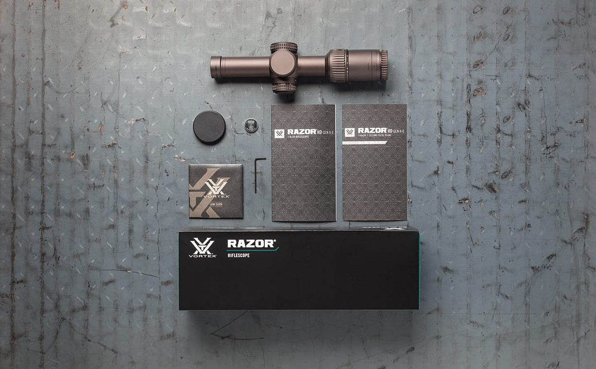 Vortex Razor HD Gen II-E 1-6x24 Riflescope - what's in the box