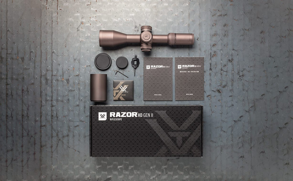Vortex Razor HD Gen II 4.5-27x56 FFP Riflescope - what's in the box