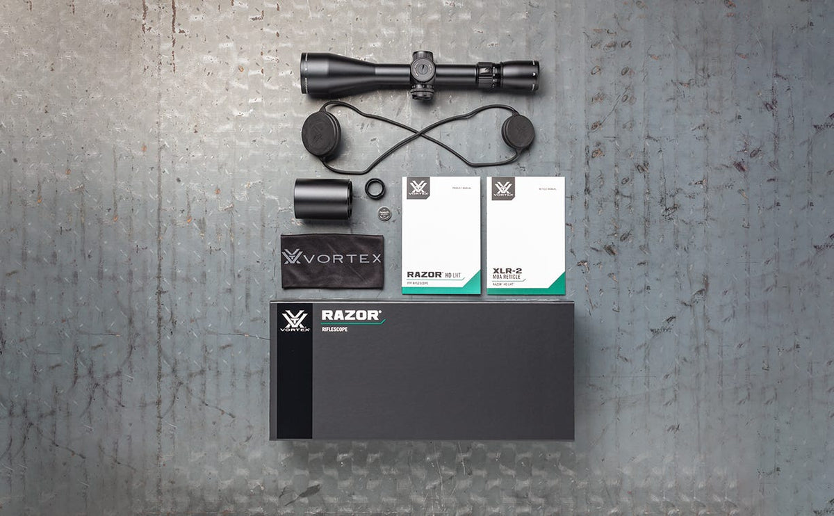 Vortex Razor HD LHT 4.5-22x50 FFP Riflescope - what's in the box