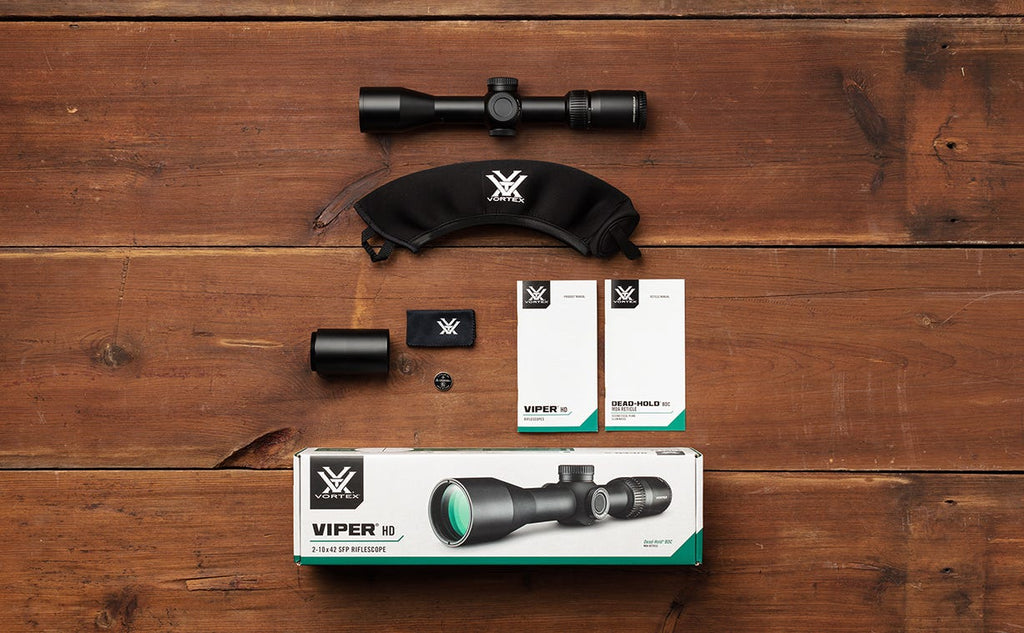 Vortex Viper HD 2-10x42 SFP Riflescope - what's in the box