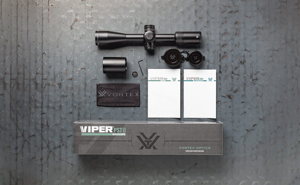Vortex Viper PST Gen II 3-15x44 SFP EBR-4 Riflescope - what's in the box