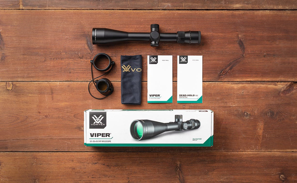 Vortex Viper 6.5-20x50 PA Riflescope - what's in the box