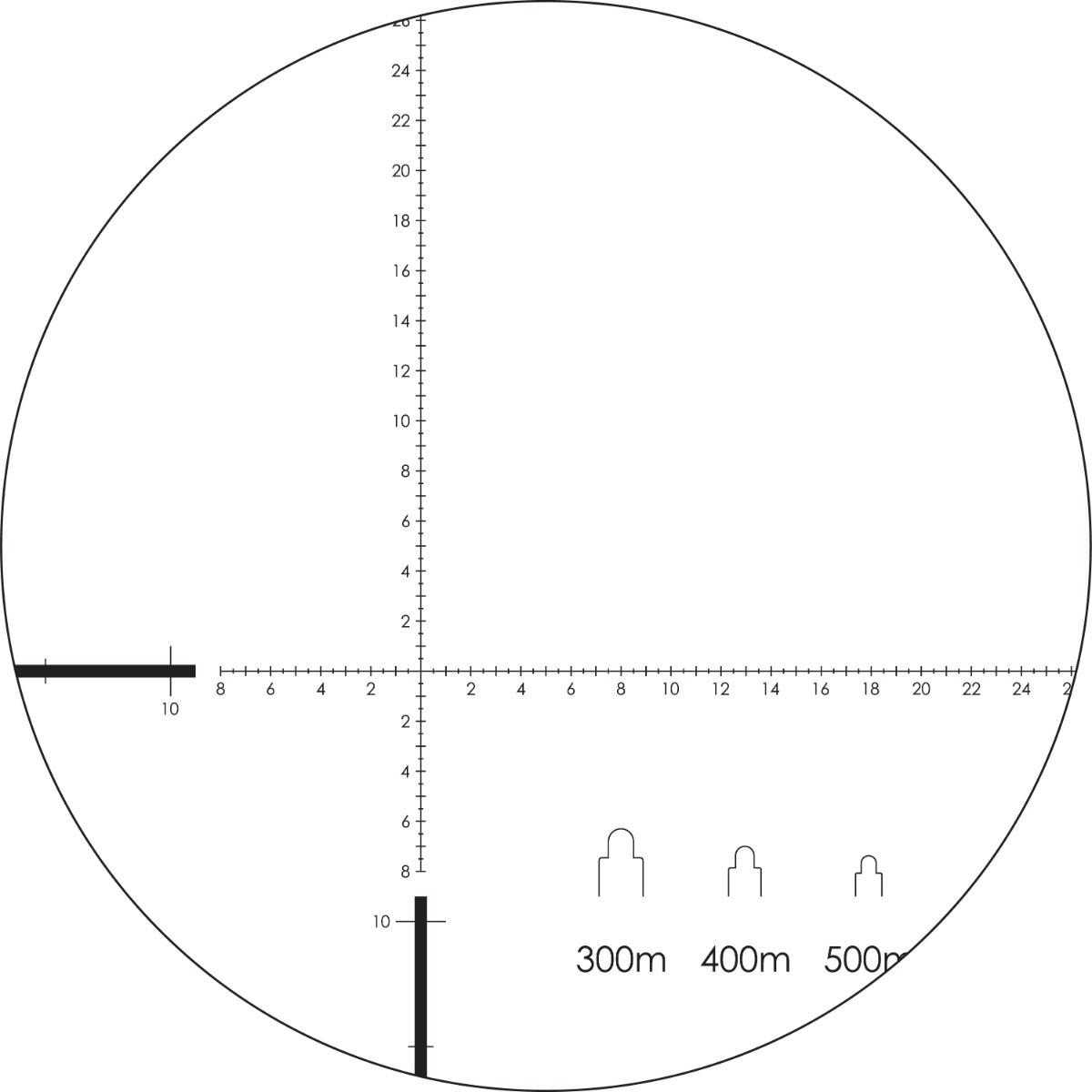 Vortex Recon R/T 15x50 Monocular ranging reticle detail