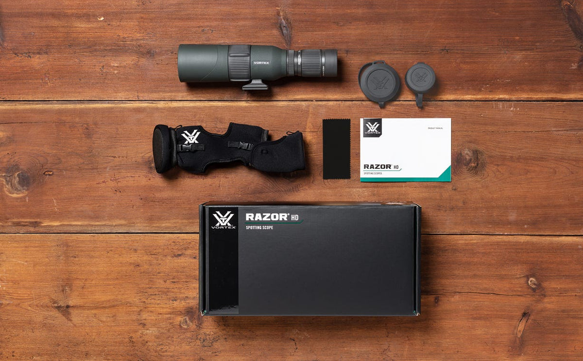Vortex Razor HD 13-39x56 Spotting Scope - what's in the box