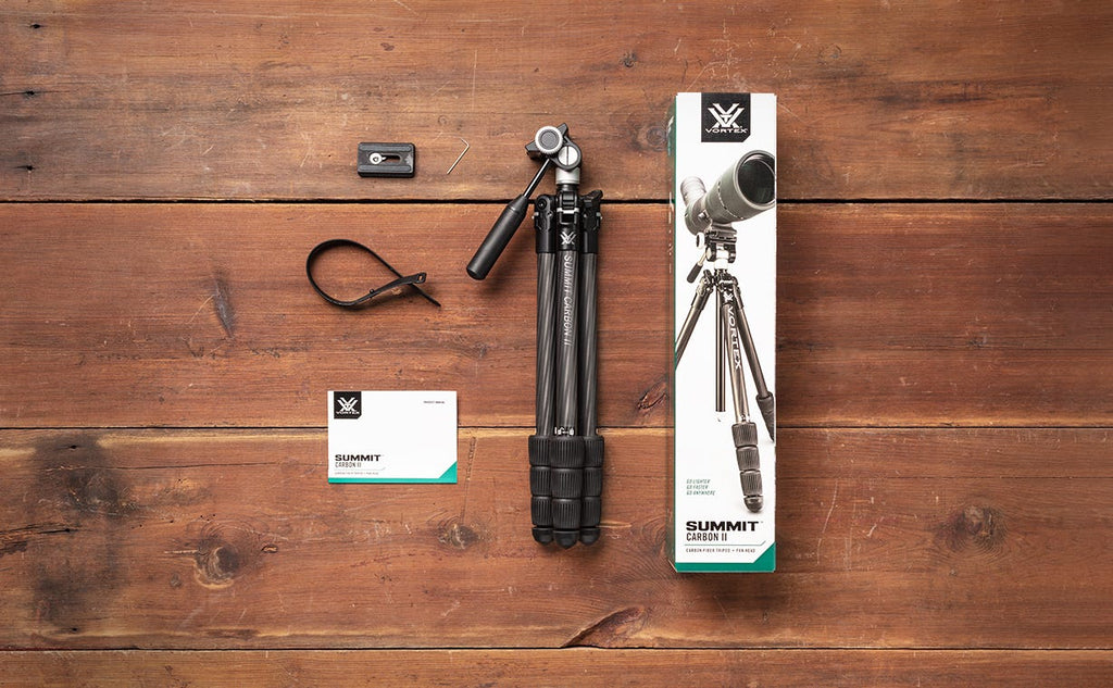 Vortex Summit II Carbon Fibre Tripod Kit with Pan Head - what's in the box