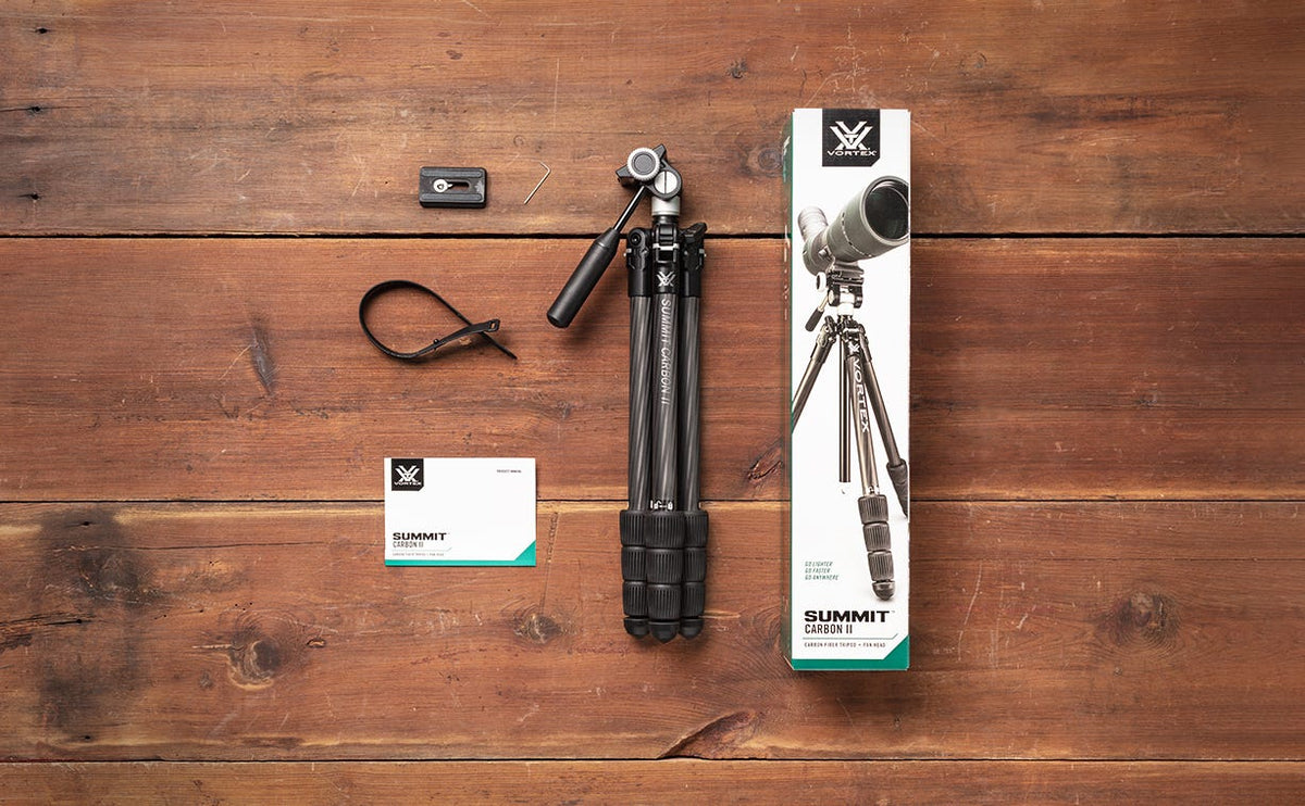 Vortex Summit II Carbon Fibre Tripod Kit with Pan Head - what's in the box