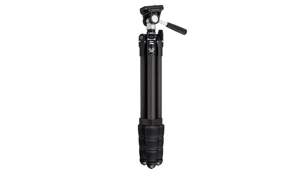 Vortex Summit II Carbon Fibre Tripod collapsed for travel