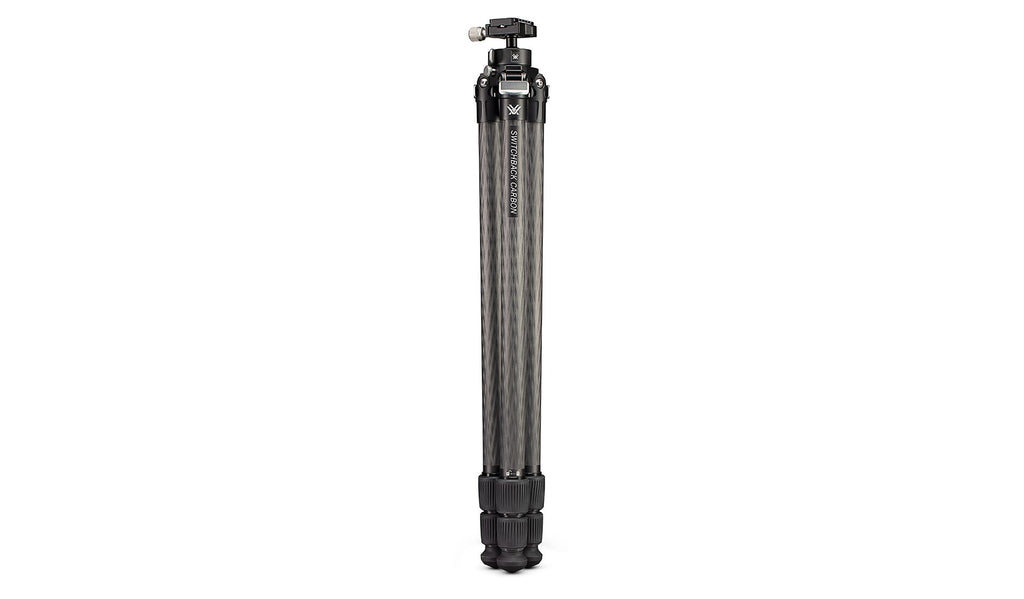 Vortex Switchback Carbon Tripod collapsed for travel
