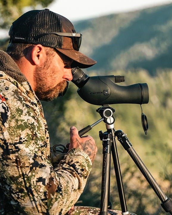 Vortex Viper HD 11-33x50 Spotting Scope in use on tripod